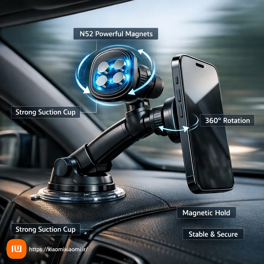هولدر موبایل گرین لاین مدل GREEN LION GX-34 SUCTION GNSCPHX34
