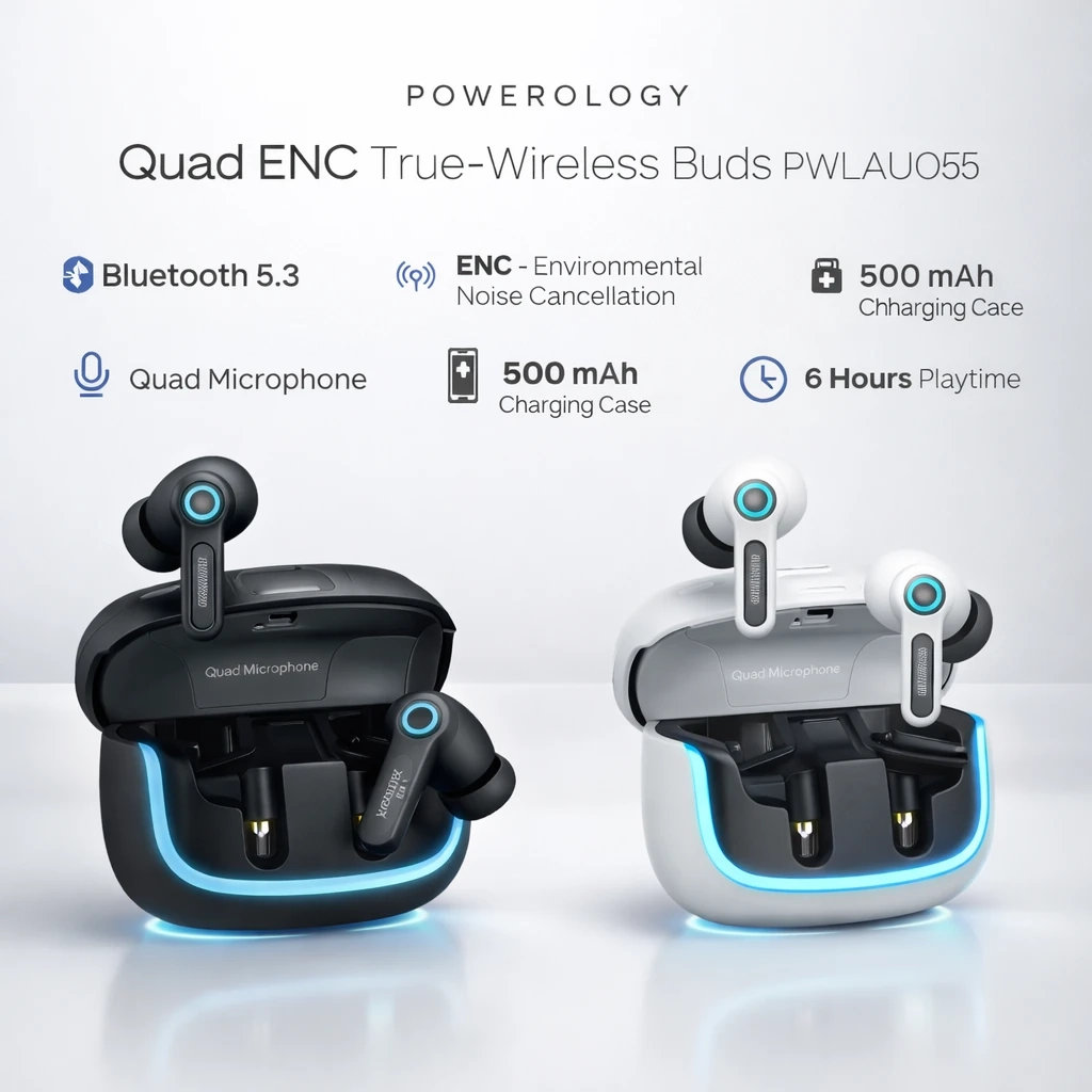هندزفری بلوتوثی پاورولوژی مدل POWEROLOGY PWLAU005