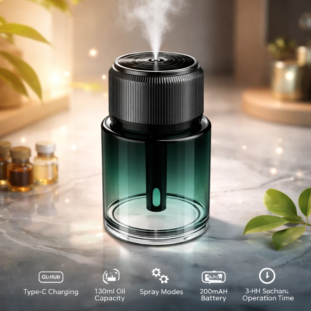 خوشبو کننده هوا 130ML گرین لاین مدل GREEN LION OUD WOOD GL-HUB GNOUWOODFR