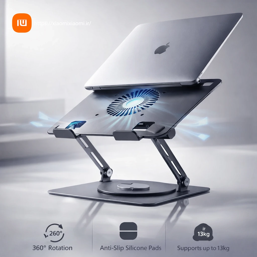 فن خنک کننده لپتاپ گرین لاین مدل GREEN LION ADJUSTABLE LAPTOP STAND GNAD360STD