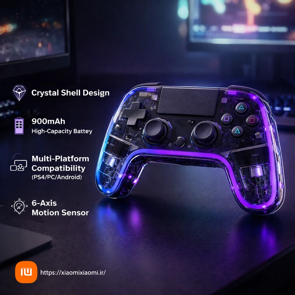 دسته بازی بی سیم پرودو مدل PORODO PS4 CONTROLLER PDX629