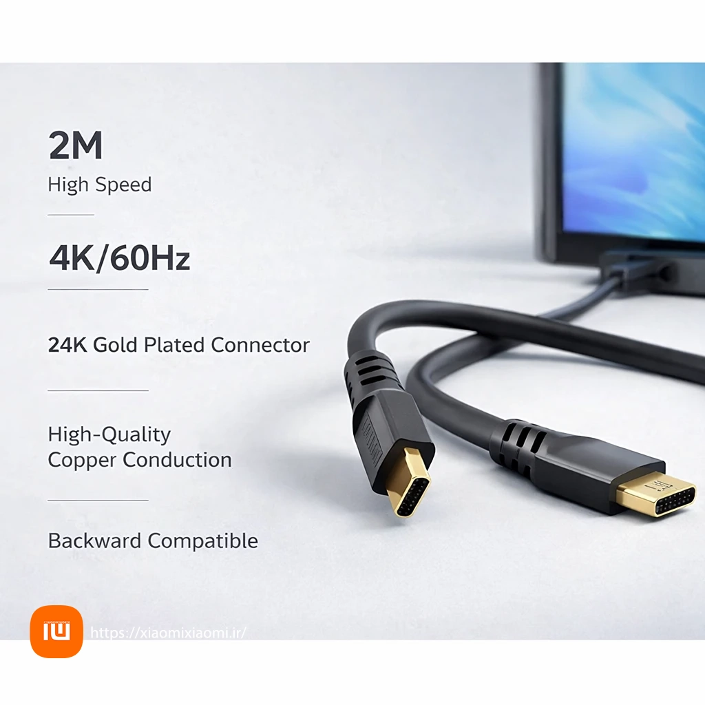 کابل دو سر HDMI 2M پرودو مدل PORODO BLUE 4K HDMI CABLE ULTRA HD PB-HD4K2M 