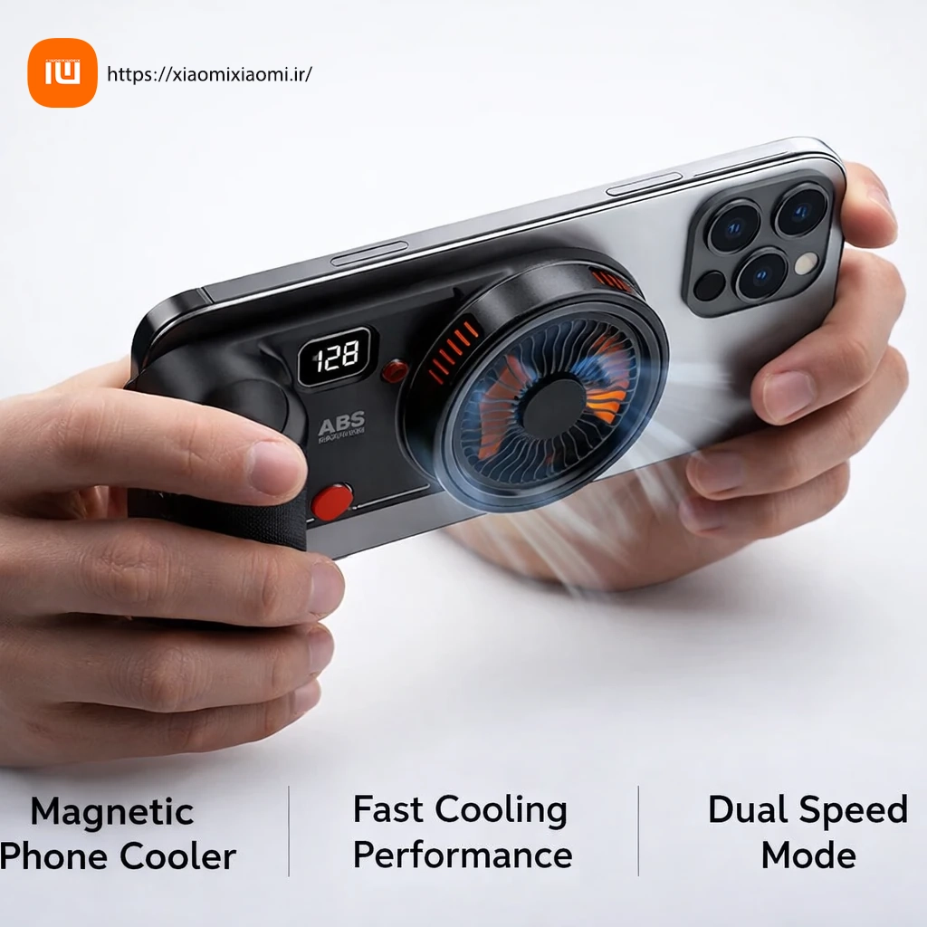 فن خنک کننده موبایل پرودو مدل PORODO MAGNETIC PHONE COOLER PDXMPCBK