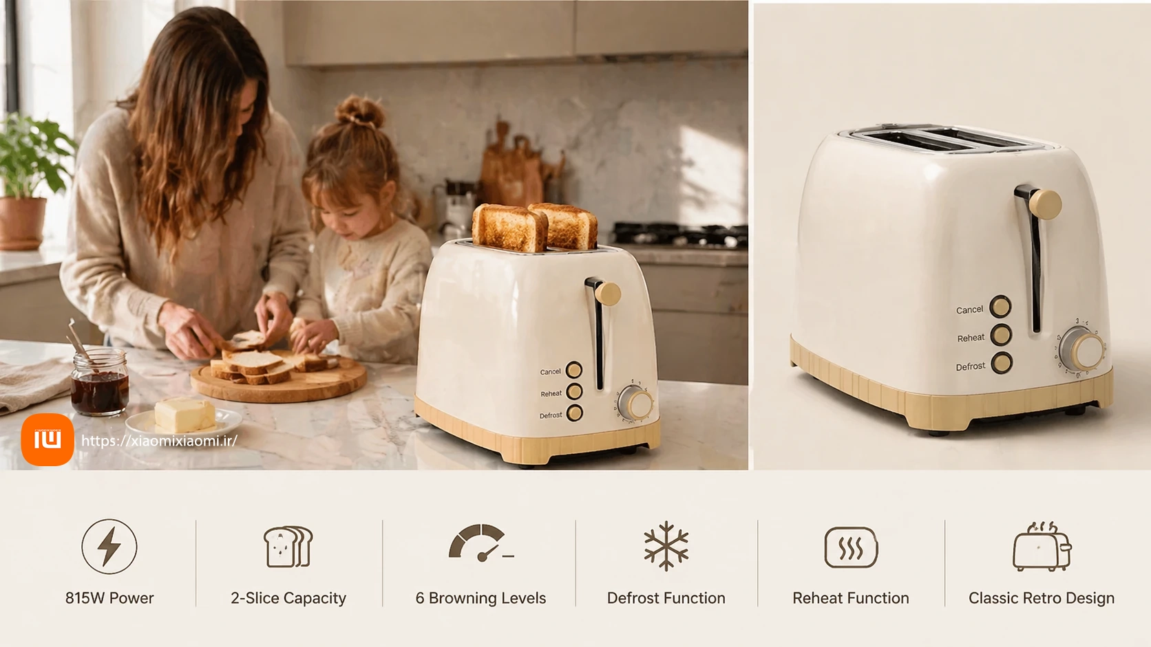 تستر  کلاسیک گرین لاین مدل GREEN LION CLASSIC TOASTER GNCLTOSTR