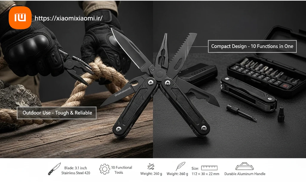 ابزار 10 کاره گرین لاین مدل GREEN LION MULTI PLIER GNMLTPLR10